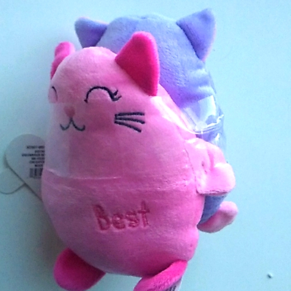 BFF  heart cats plush